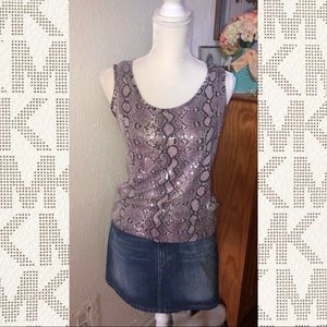 Michael Kors Snake Sequin Tank